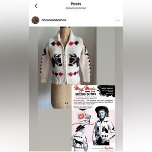 1950’s Vintage Handmade Cowichan Horse Sweater